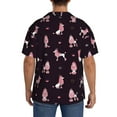 thumbnail image 5 of Vsdgher Poodle Dog Print Men's Wrinkle Free Untucked Cuban Shirt Business Casual Button Down Shirts Short Sleeve Shirt, 5 of 7