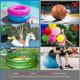 thumbnail image 4 of Electric Air Pump, 220V AC/150W 50/60Hz Portable Fast Inflation AC Inflation Deflation Pump with 3 Nozzle Pump for Mattress Inflatable Paddy Pool Beac, 4 of 5