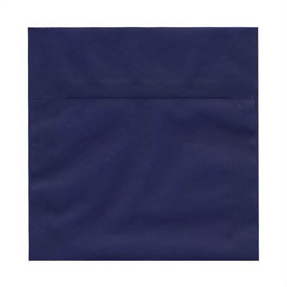 JAM Paper 6.5 x 6.5 Translucent Envelopes, Indigo Blue, 100/Pack