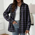 thumbnail image 6 of YOIAVAIOY Men's Plaid Shirts Long Sleeve Casual Button Down Shirts Thick Thermal Oversized Shacket Winter Outerwear Trendy Shirt Jackets Multicolor L, 6 of 6