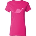 thumbnail image 3 of Inktastic Pink Dinosaur Women's T-Shirt, 3 of 5