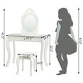 thumbnail image 3 of Costway Vanity Set Princess Makeup Dressing Play Table Set W/Mirror  White, 3 of 9