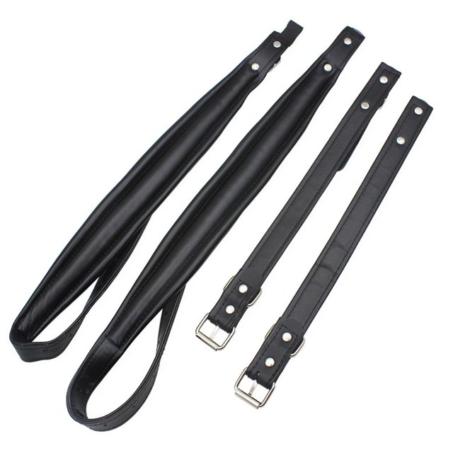 Sidaley Correa de acordeón Ajustable Universal Cuero de PU con interior de espuma Hebillas de metal Cinturón de hombro de acordeón Banda de transporte Cables de audio/vídeo Negro