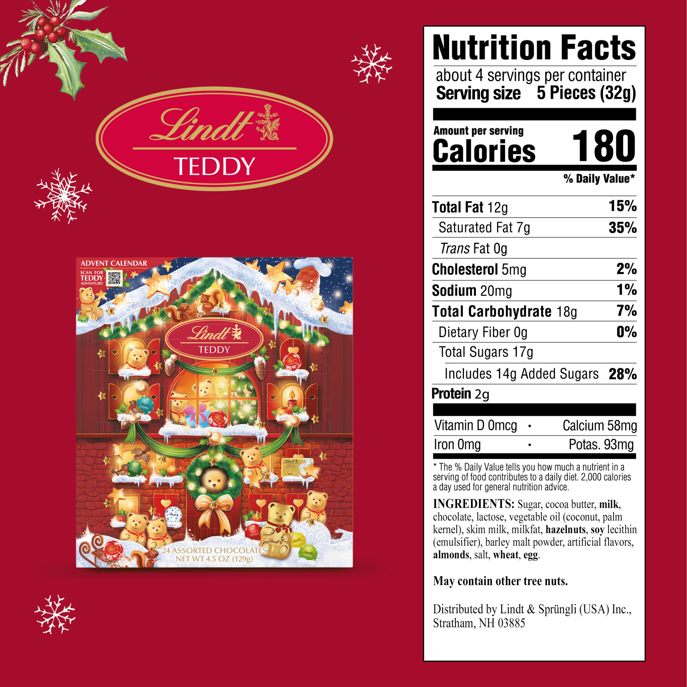 Lindt Teddy Chocolate Advent Calendar 4.5 oz photo 6