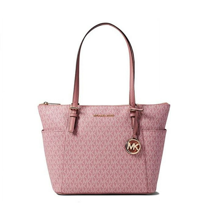 MICHAEL Michael Kors Jet Set Medium Saffiano Leather Top-zip Tote Bag in  Pink