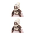 thumbnail image 1 of Qarigey Bufanda cálida de invierno para mujer, conjunto de cubierta para la cara y el cuello, gorro de punto, gorro con pompón Type1 NO1, 1 of 6