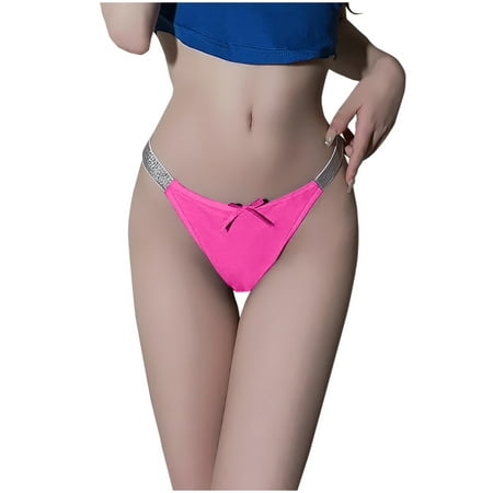 Summer Savings  Women s Fashion Thong  Transparent Low Waist  G-string Pants  Sexy Design  Underwear  for Workout  Daily Wear  Comfortable Fit  Womens Plus Size Tops | Hot Pink L  Sopatenor