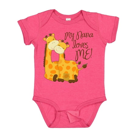 

Inktastic My Nana Loves Me! Gift Baby Boy or Baby Girl Bodysuit