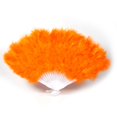 thumbnail image 1 of Abanico de plumas para mujer, accesorios de baile elegantes para niños, plegado manual, boda, color naranja, 1 ud., 1 of 2