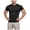 Black, variant on Men Short Sleeve T-Shirts with Crew Neck Training Running Fitness Athletic Color Cotton Stretchable Top Quick Dry Breathable Navy XL