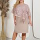thumbnail image 2 of Vestido de las Mujeres Pantalones Cortos Más Tamaño Casual Cuello en V Vestido de Manga Corta, Poliéster Ligero para Primavera Verano Invierno Diario Y Fiesta, 2 of 9