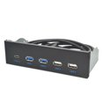thumbnail image 1 of 5.25 inch Usb3.1 Gen2 Front Panel Usb Hub 2 Ports Usb3.0+2 Ports Usb2.0+1 Port Type-C with Type-E Co, 1 of 5