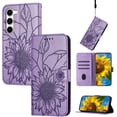 thumbnail image 2 of Case for Samsung Galaxy S23 Plus Wallet Case Kickstand Magnetic with Card Holder Sunflower Pattern Leather Flip Durable Shockproof Cover for Samsung Galaxy S23 Plus Lavender Sunflower, 2 of 18