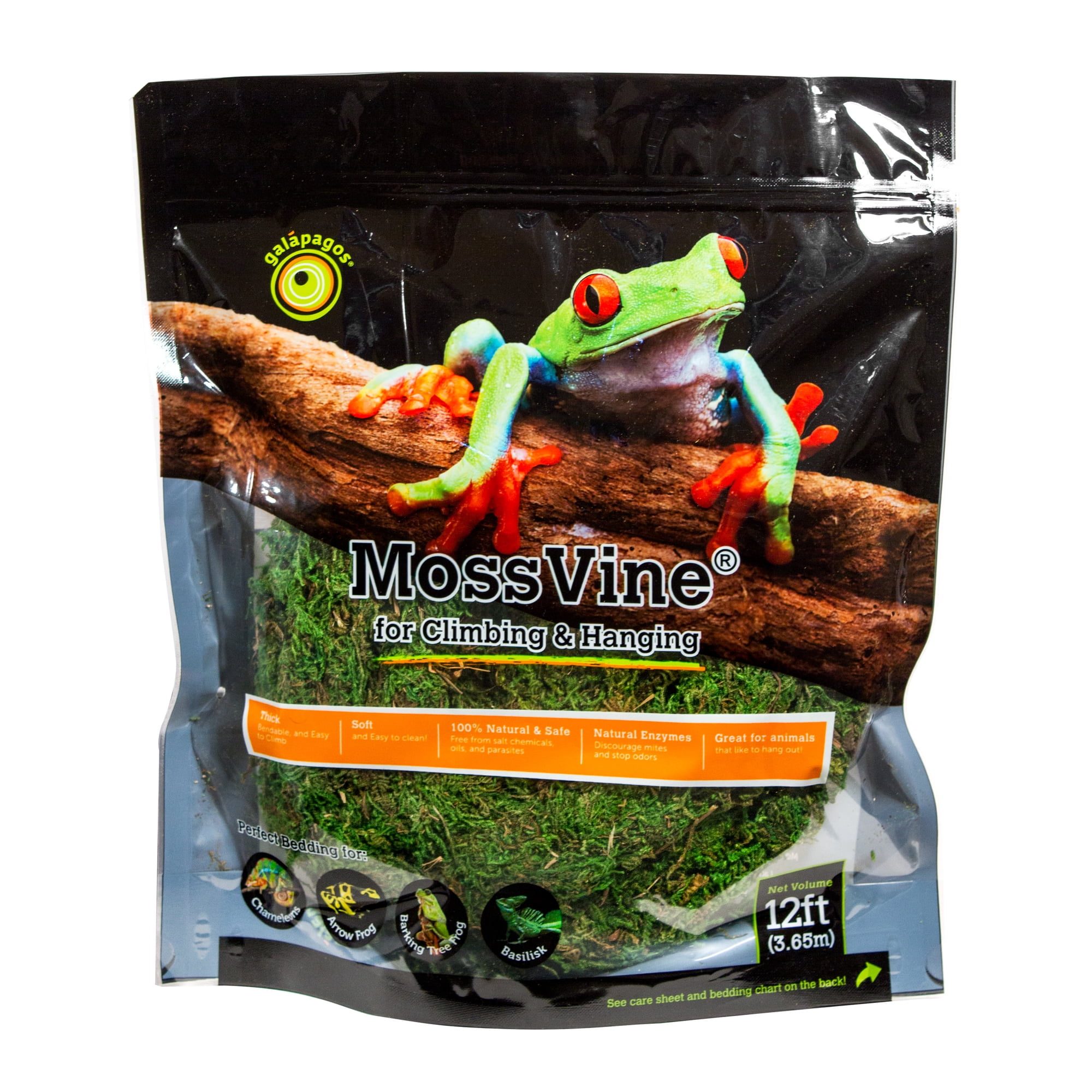 Galapagos Green 12ft Moss Vine, Reptile Aquarium & Terrarium Substrate