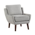 thumbnail image 2 of Modern Chenille Accent Chair with Solid Wood Espresso Legs & Removable Cushion Covers – Durable High-Density Foam Lounge Seating for Living Room Bedroom Office in Gray, 2 of 8