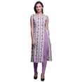 thumbnail image 1 of Bimba Kurti d'Été Sans Manches Imprimé Robe Tunique Droite pour Femmes, 1 of 6