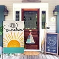 thumbnail image 3 of Hello Sunshine Summer Garden Flag 12.5x18 Vertical Double Sided Farmhouse Holiday Outside Decorations Burlap Yard Flag BW285, 3 of 6