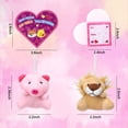 thumbnail image 2 of Simzone 28 Pack Valentines Day Animal Plush Toy with Heart Boxes for Kids, Cute Small Stuffed Animal Keychain Toy for Party Favors, School Classroom Exchange Prizes Gift for Toddlers Girls Boys, 2 of 8