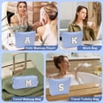thumbnail image 7 of YOOLIFE Personalized Gifts for Women, Initial Makeup Bag with Makeup Pouch Cosmetics Organizer Bag Cute Makeup Bag Wedding Mothers Day Gifts Wedding Gifts for Sister Wife Friend Female Mom Blue N, 7 of 7