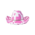 thumbnail image 3 of Justice Girls Cowgirl Hat, Pink and White Cow Print, 3 of 3