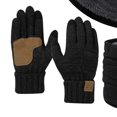 thumbnail image 3 of SYMOID Fleece Lined Winter Beanie Scarf Gloves Set, 3-Piece Knit Touchscreen Cold Weather Accessories for Men Women,Size Free Size, 3 of 4