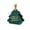 #3B-Green, variant on Christmas Tree Shaped Gift Box,Foldable Candy Treat Box with Faux Leather Handle,Red Cardboard Party Favor Box for Xmas Presents and Holiday Gifts