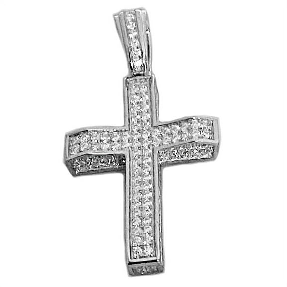 Real 925 Sterling Silver 0.82CT Moissanite Hip Hop Cross Pendant Passes Diamond Test 1" Inch