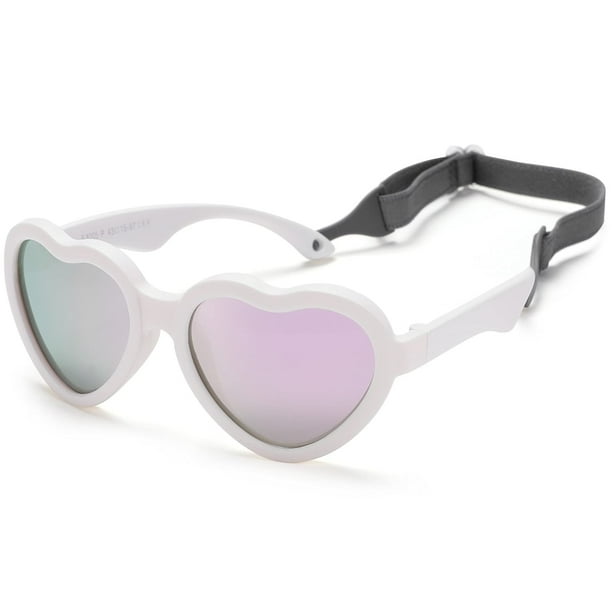Gafas de Sol Polarizadas para Bebé NULOOQ Flexibles con Forma de Corazón