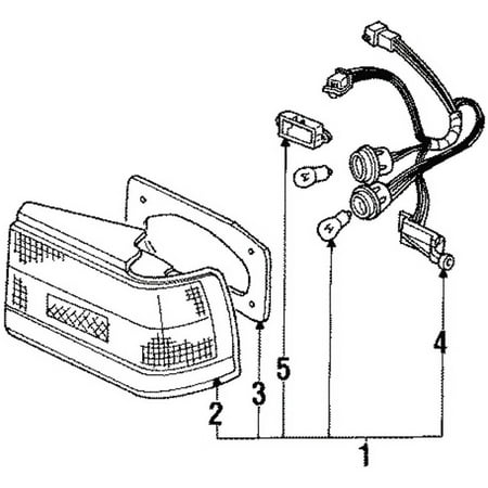 Genuine OE Honda Tail Lamp Assembly - 33500-SE3-A11