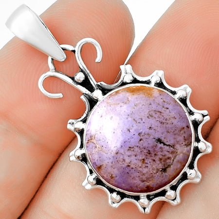 Natural Lavender Jade 925 Sterling Silver Pendant Jewelry P-1249 SDP131076