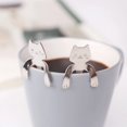 thumbnail image 3 of Yidarton Cartoon Cat Stainless Steel Spoon Cute Coffee Mixing Hang Spoon Mug Spoon Rose Gold, 3 of 8
