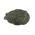 thumbnail image 1 of Peace and Joy Text Dove's Leave Belt Buckle Peace Loving Western American Rodeo Style, 1 of 2