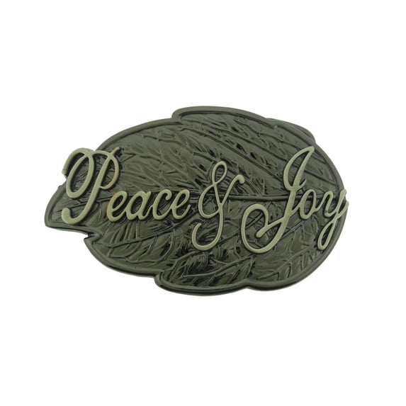 Peace and Joy Text Dove's Leave Belt Buckle Peace Loving Western American Rodeo Style