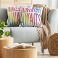 thumbnail image 5 of Ambesonne Saying Throw Pillow Cover 2 Pack, Modern Rainbow Typography, 16", Multicolor, 5 of 7