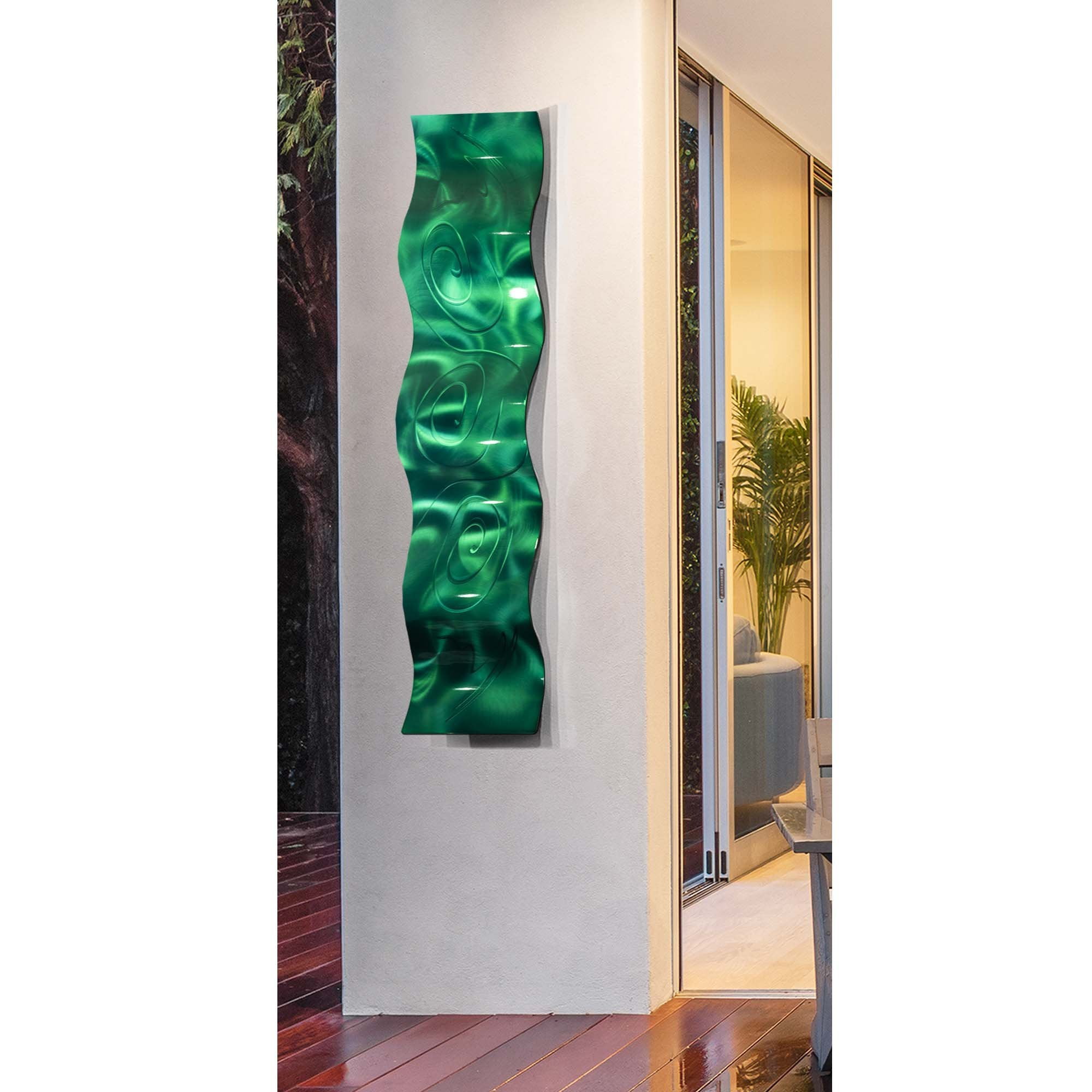 Jon Allen Metal Wall Art Accent Hanging 3D Sculpture Wave Abstract Modern Decor 