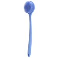 thumbnail image 1 of Cepillo de ducha de cabeza redonda azul con mango largo de silicona para limpieza profunda, 1 of 8