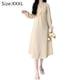 thumbnail image 2 of Laklulu Vestido De Cóctel Vestido Corto Elegante De Manga Larga Linterna para Mujer,Albaricoque,XXXL, 2 of 6