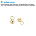 thumbnail image 5 of 50pcs Steel Bead Charm, 3mm Stainless Steel Ball Pendants Charm Metal Round Beads for Jewelry Making, Gold Tone, 5 of 7