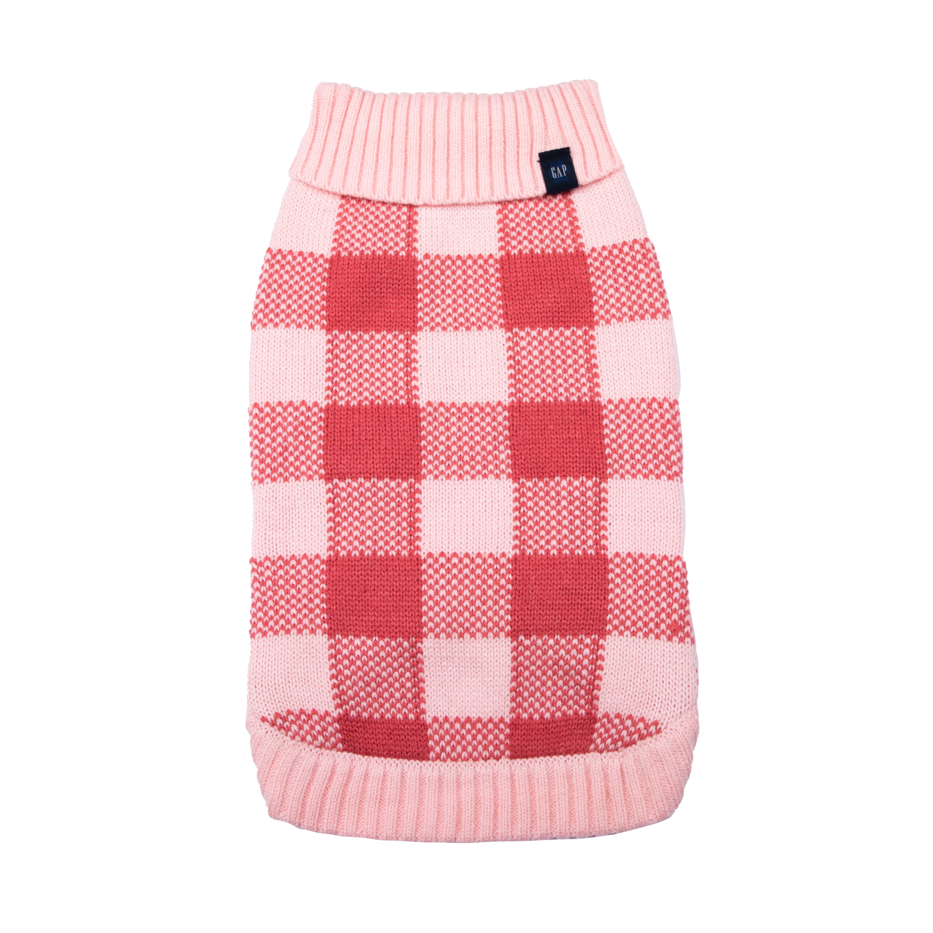 Gap Pet, Dog Clothes, Pink Buffalo Plaid Pet Sweater