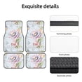 thumbnail image 5 of Cauagu Vintage Rose Pattern Car Floor Mat Set of 4,Car Carpet Mats Car Mats with Anti-Slip Backing & Driver Heel Pad Universal Fit for Cars/Trucks/SUV/Vans, 5 of 6