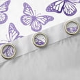 thumbnail image 4 of Homewish Cartoon Butterfly Blackout Curtains Set of 2 (52x84 Each),Rustic Flying Animal Window Curtains,White Purple Curtains and Drapes For Girls,Microfiber Bedroom Decor, 4 of 6