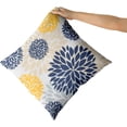 thumbnail image 4 of Yellow and Blue Throw Pillows Covers 16x16 Set of 2, Gray Navy Dahlia Flower Pillow Cushion Cases, Floral Decor Throw Pillows Cover Gifts for Bed Couch Sofa Living Room, 4 of 6