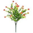 thumbnail image 2 of BESEW7 Outdoor UV Resistant Fake Flowers 7-Head Eucalyptus Artificial Roses Artificial Ferns for Outdoors Porch Decor Faux Flowers Orange, 2 of 5