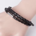thumbnail image 4 of Fiudx Nueva Pulsera de Cuero Negro Entrelazada para Hombre y Mujer., 4 of 7