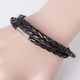 thumbnail image 4 of Fiudx Nueva Pulsera de Cuero Negro Entrelazada para Hombre y Mujer., 4 of 7