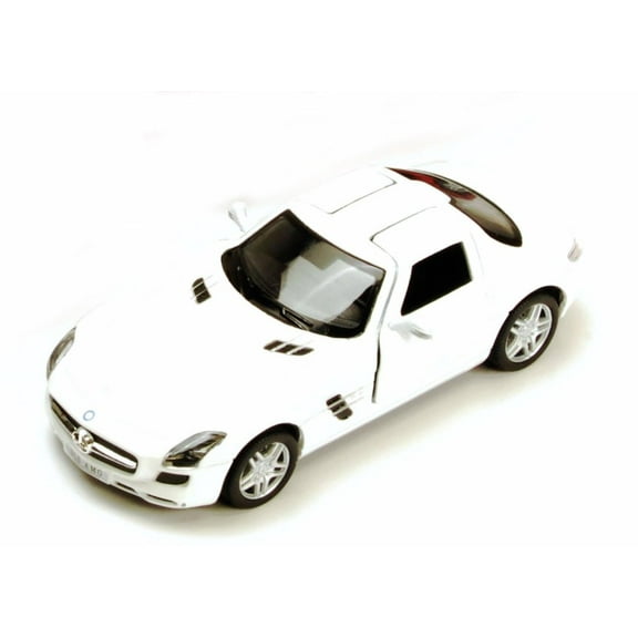 Mercedes-Benz SLS AMG, White - Kinsmart 5349D - 1/36 scale Diecast Model Toy Car (Brand New, but NOT IN BOX)