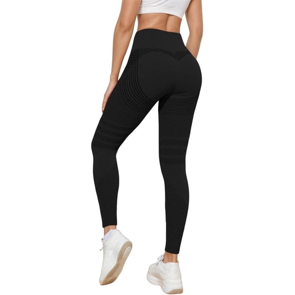 Anti Cellulite Leggings, 3D Compression High Waisted Butt Lifting Yoga Pants, Breathable Stretch Opaque Workout Tights with Tummy Control for Women