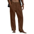 thumbnail image 2 of zuwimk Men'S Pants Slim Fit,Men's No-Iron Expandable Waist Plain-Front Pant Brown,M, 2 of 5