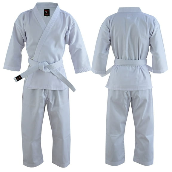 Fadi Sports Kids Karate Uniform - Durable Martial Arts Gi for Children - White 000