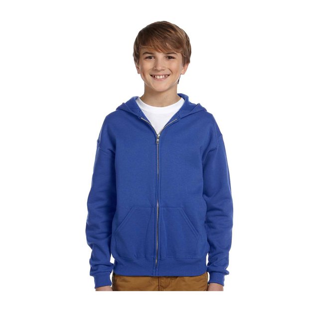 Jerzees Sweat à Capuche à Fermeture Éclair Complète pour Grand Garçon en Molleton, Style 993B